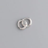 WANTME Real 925 Sterling Silver Minimalist Bohemian Round Ear Buckle for Women Punk Unisex Rock Hoop Earring Jewelry Accessories - east2cart.uk