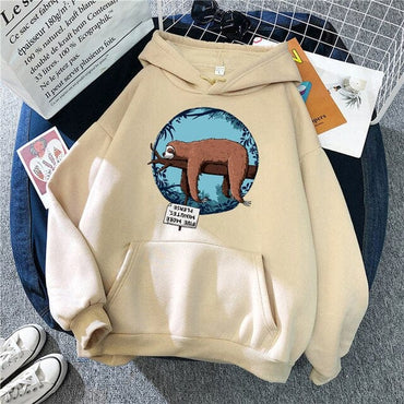 Sleeping Sloth Print Men Casual Sweatshirts