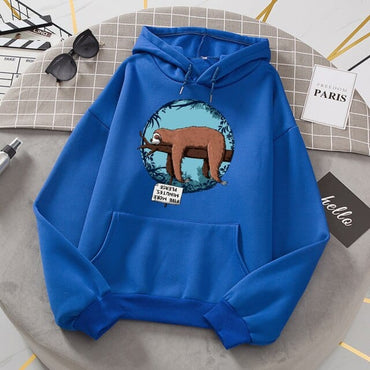 Sleeping Sloth Print Men Casual Sweatshirts