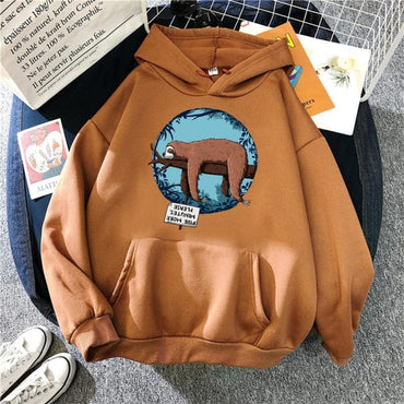 Sleeping Sloth Print Men Casual Sweatshirts