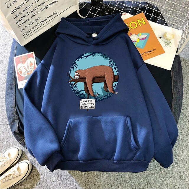 Sleeping Sloth Print Men Casual Sweatshirts