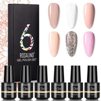 ROSALIND Nail Gel Manicure Set Lamp Gel Tools Kits For Nails Art UV Lamp Semi Permanent Nail Gel Polish Set With Base Top Coat - east2cart.uk