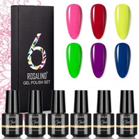 ROSALIND Nail Gel Manicure Set Lamp Gel Tools Kits For Nails Art UV Lamp Semi Permanent Nail Gel Polish Set With Base Top Coat - east2cart.uk