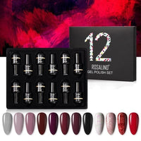 ROSALIND Nail Gel Manicure Set Lamp Gel Tools Kits For Nails Art UV Lamp Semi Permanent Nail Gel Polish Set With Base Top Coat - east2cart.uk