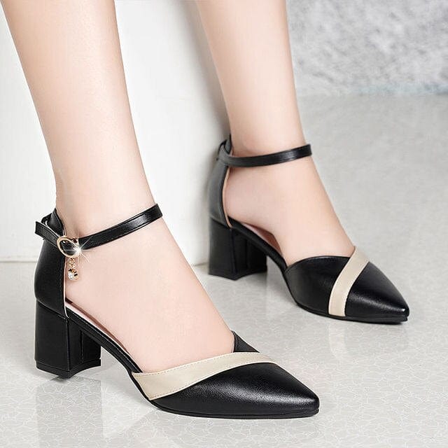 Ladies PU Leather Office Heels