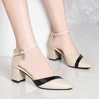 Ladies PU Leather Office Heels