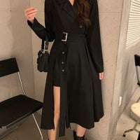 Classy Elegant Side Slit Midi Dress - east2cart.uk