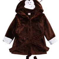 Toddler Cartoon Hooded Bathrobe