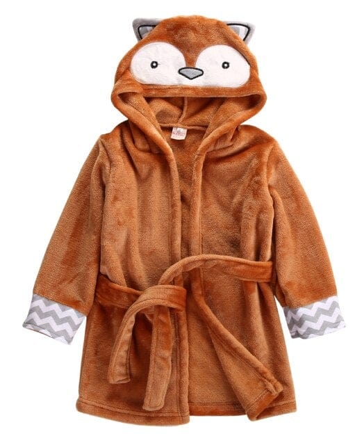 Toddler Cartoon Hooded Bathrobe