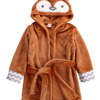 Toddler Cartoon Hooded Bathrobe