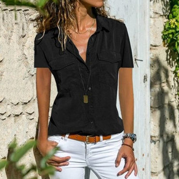 Casual Short Sleeve Ladies Shirt - east2cart.uk