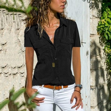 Casual Short Sleeve Ladies Shirt - east2cart.uk