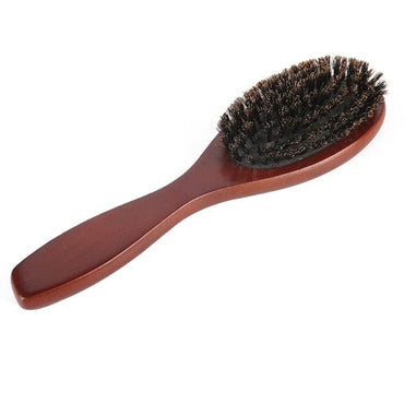 Natural Boar Bristle Hairbrush Massage Comb Anti-static Hair Scalp Paddle Brush Beech Wooden Handle Hair Brush Comb Styling Tool - east2cart.uk