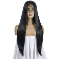 Black Colour Synthetic Hair Lace Front Wig