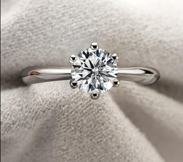 OEVAS Real 1 Carat D Color Moissanite Wedding Rings For Women Top Quality 18K White Gold Color 100% 925 Sterling Silver Jewelry - east2cart.uk