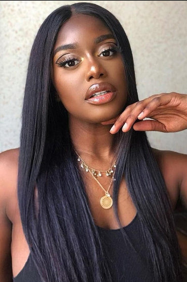 Straight Lace Front Human Hair T-Part - east2cart.uk