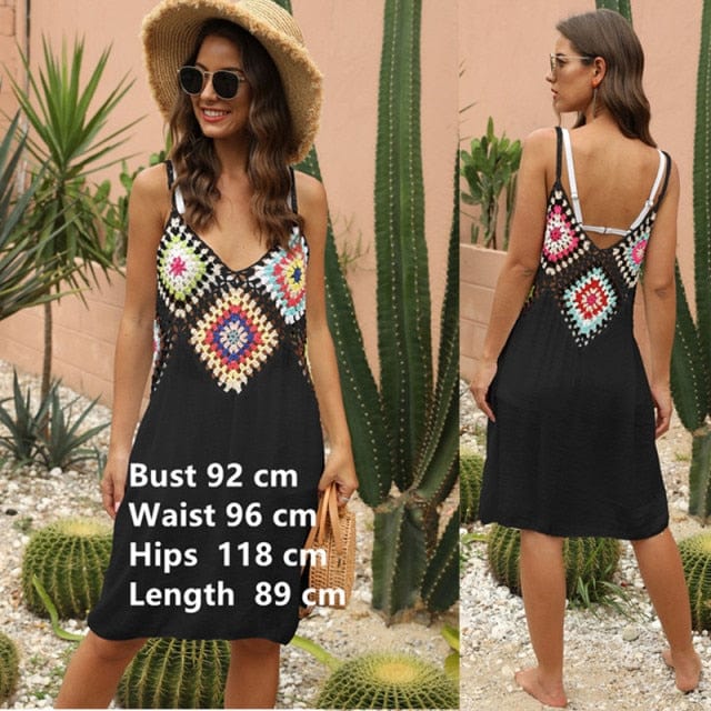 Sexy Beach Dress Women White Summer Beach Cover Up Crochet Beachwear Ladies Boho Bathing Suit Swim Cover-ups 2021 saida de praia - east2cart.uk