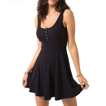 Sexy Black Bandage Bodycon Mini Tank Dress - east2cart.uk