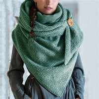Dotted Button Soft Wrap Warm Scarf