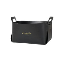 Nordic Ins Shoe Cabinet Porch Key Cosmetic Desktop Large Storage Box Basket PU Leather Ornaments Snacks Home Creativity - east2cart.uk