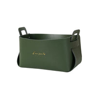 Nordic Ins Shoe Cabinet Porch Key Cosmetic Desktop Large Storage Box Basket PU Leather Ornaments Snacks Home Creativity - east2cart.uk