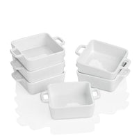 6/12-Piece White Porcelain Ramekins Baking Dishes