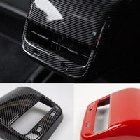 Carbon Fiber ABS Rear Air Vent Cover Trim For Tesla Model 3