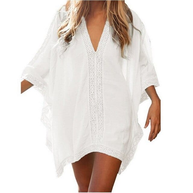 Crochet Knitted Tassel Tie Tunic - east2cart.uk