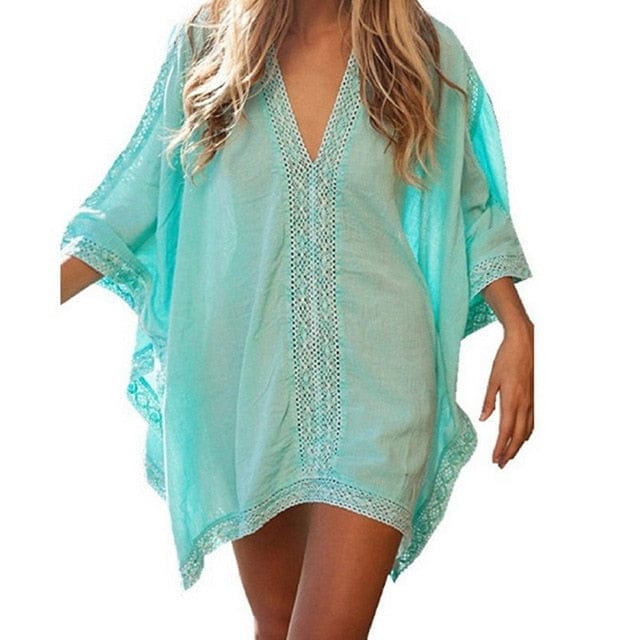 Crochet Knitted Tassel Tie Tunic - east2cart.uk