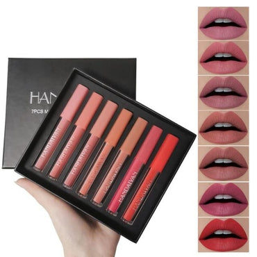 7 Colors/box Nude Velvet Liquid Lips Makeup Set - east2cart.uk