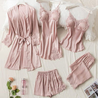 5 Pieces Elegant Women Pyjama Set - east2cart.uk