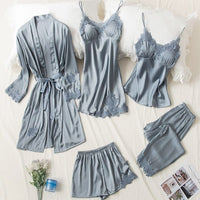 5 Pieces Elegant Women Pyjama Set - east2cart.uk
