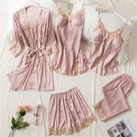 5 Pieces Elegant Women Pyjama Set - east2cart.uk