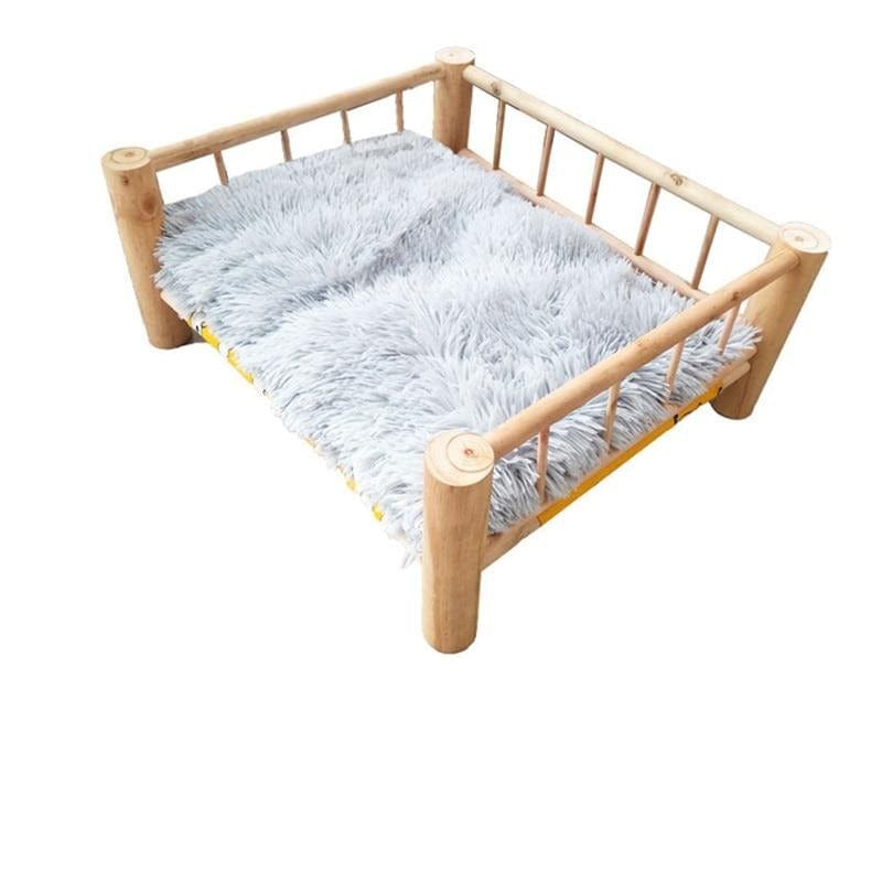 Pet Cat Solid Wood Bed Camp-bed Pet Rabbit Camp-bed Cat Dog Wooden Pet Kennel Removal Of Four Seasons Cat Sofa Bed - east2cart.uk