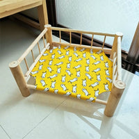 Pet Cat Solid Wood Bed Camp-bed Pet Rabbit Camp-bed Cat Dog Wooden Pet Kennel Removal Of Four Seasons Cat Sofa Bed - east2cart.uk