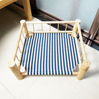 Pet Cat Solid Wood Bed Camp-bed Pet Rabbit Camp-bed Cat Dog Wooden Pet Kennel Removal Of Four Seasons Cat Sofa Bed - east2cart.uk