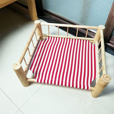 Pet Cat Solid Wood Bed Camp-bed Pet Rabbit Camp-bed Cat Dog Wooden Pet Kennel Removal Of Four Seasons Cat Sofa Bed - east2cart.uk