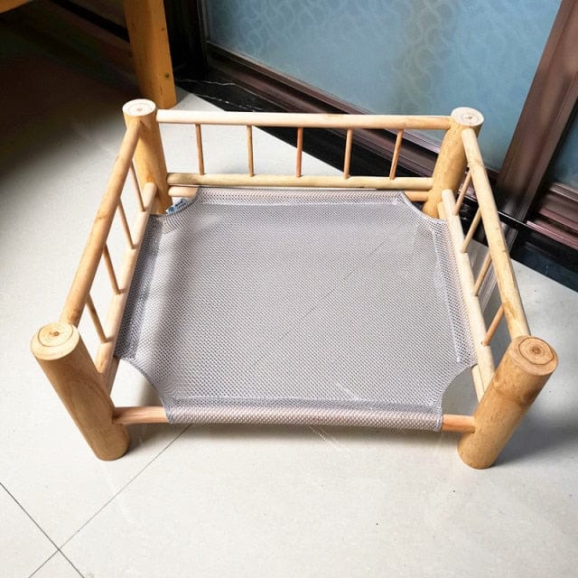 Pet Cat Solid Wood Bed Camp-bed Pet Rabbit Camp-bed Cat Dog Wooden Pet Kennel Removal Of Four Seasons Cat Sofa Bed - east2cart.uk