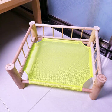 Pet Cat Solid Wood Bed Camp-bed Pet Rabbit Camp-bed Cat Dog Wooden Pet Kennel Removal Of Four Seasons Cat Sofa Bed - east2cart.uk