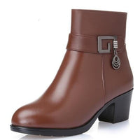 Genuine Leather Wool Lined Winter Shoes