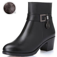 Genuine Leather Wool Lined Winter Shoes