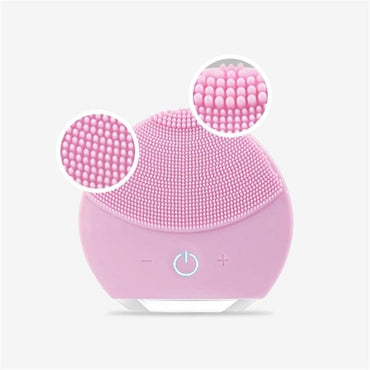 Ultrasonic Silicone Electric Facial Cleansing Brush Sonic Face Cleanser Cleansing Skin Mini Washing Massager Brush Rechargeable - east2cart.uk