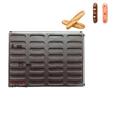 SHENHONG 3 Types Eclair Molds Perforated Glass Fiber-Silicone Bread Moulds Non Stick Bun Baking Tools Kitchen Bakeware - east2cart.uk