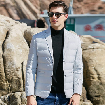 White Duck Down Feather Blazer