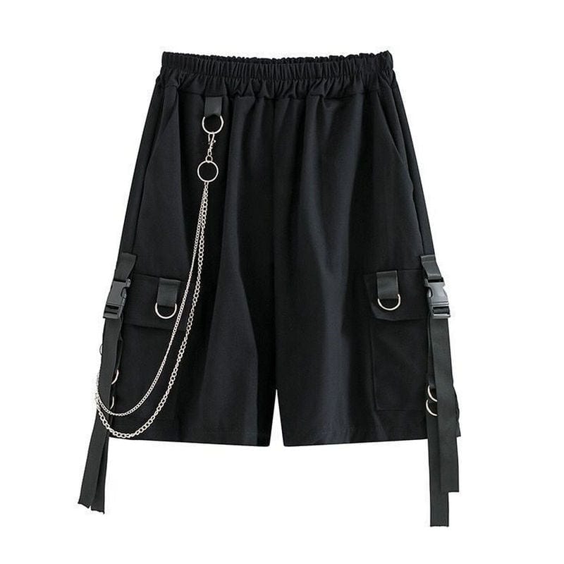 Black Ribbons Hip Hop Streetwear Shorts