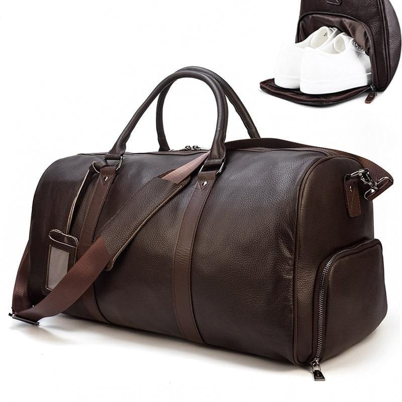 Unisex Genuine Leather Travel Bag - east2cart.uk