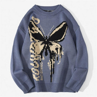 Men's Butterfly Printed Sweater - east2cart.uk