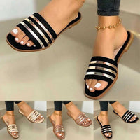 Ladies Fashion Open Toe Flat Sandals - east2cart.uk