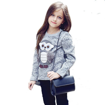 Girls Cartoon Print Sweatshirt