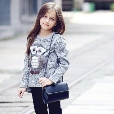 Girls Cartoon Print Sweatshirt